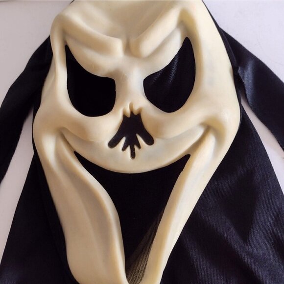 Vintage Glow In The Dark Scream Mask No Nose Rubies Costume Frankensteie - Picture 4 of 10